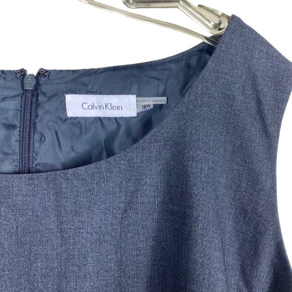 Calvin Klein Grey Work Dress With Belt Size 18W NWT - Picture 5 of 14